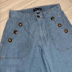 Women's Blue Wide-Leg Jeans